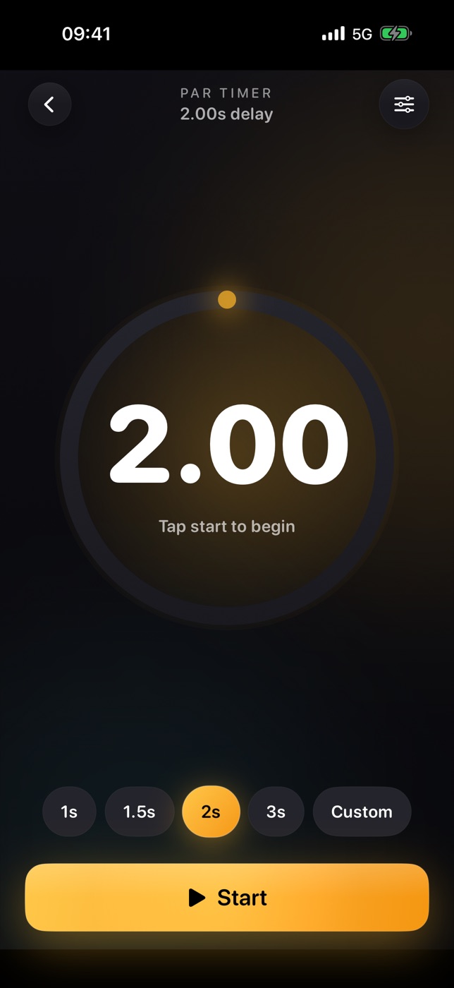 Par Timer recording a run